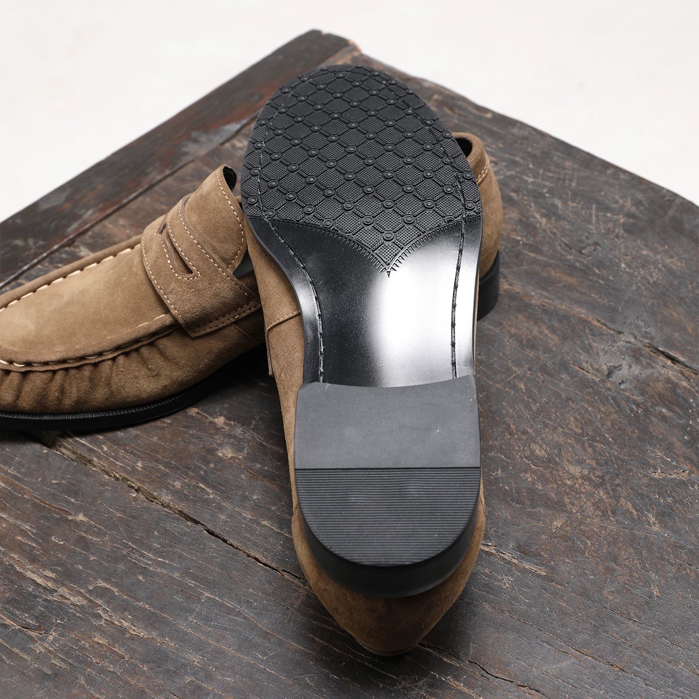 Men's Genuine Leather Loafers, Breathable, Slip-On
