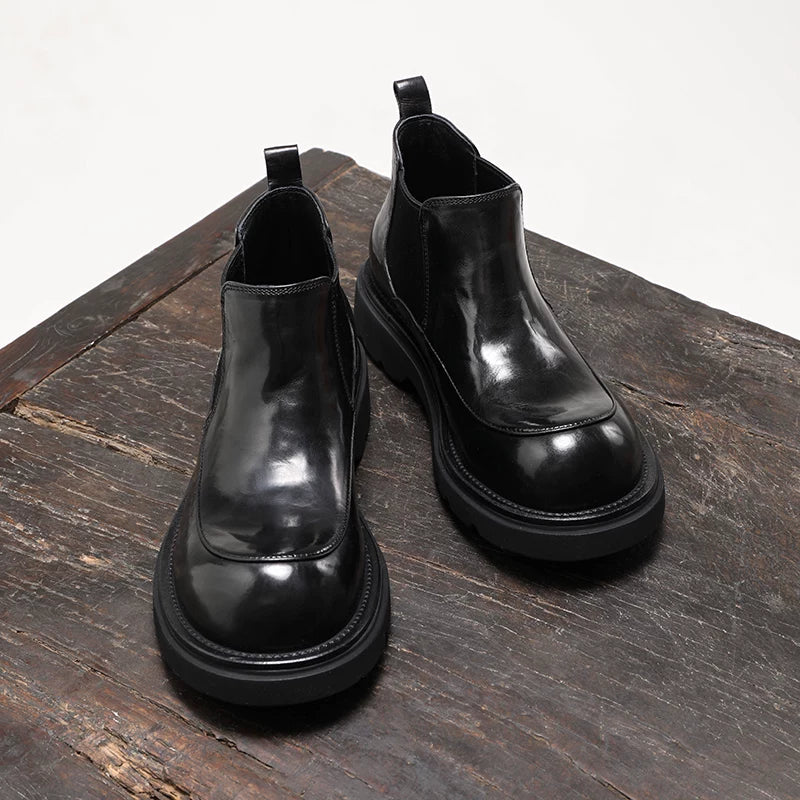 Men's Chelsea Boots, Round Toe, British Style