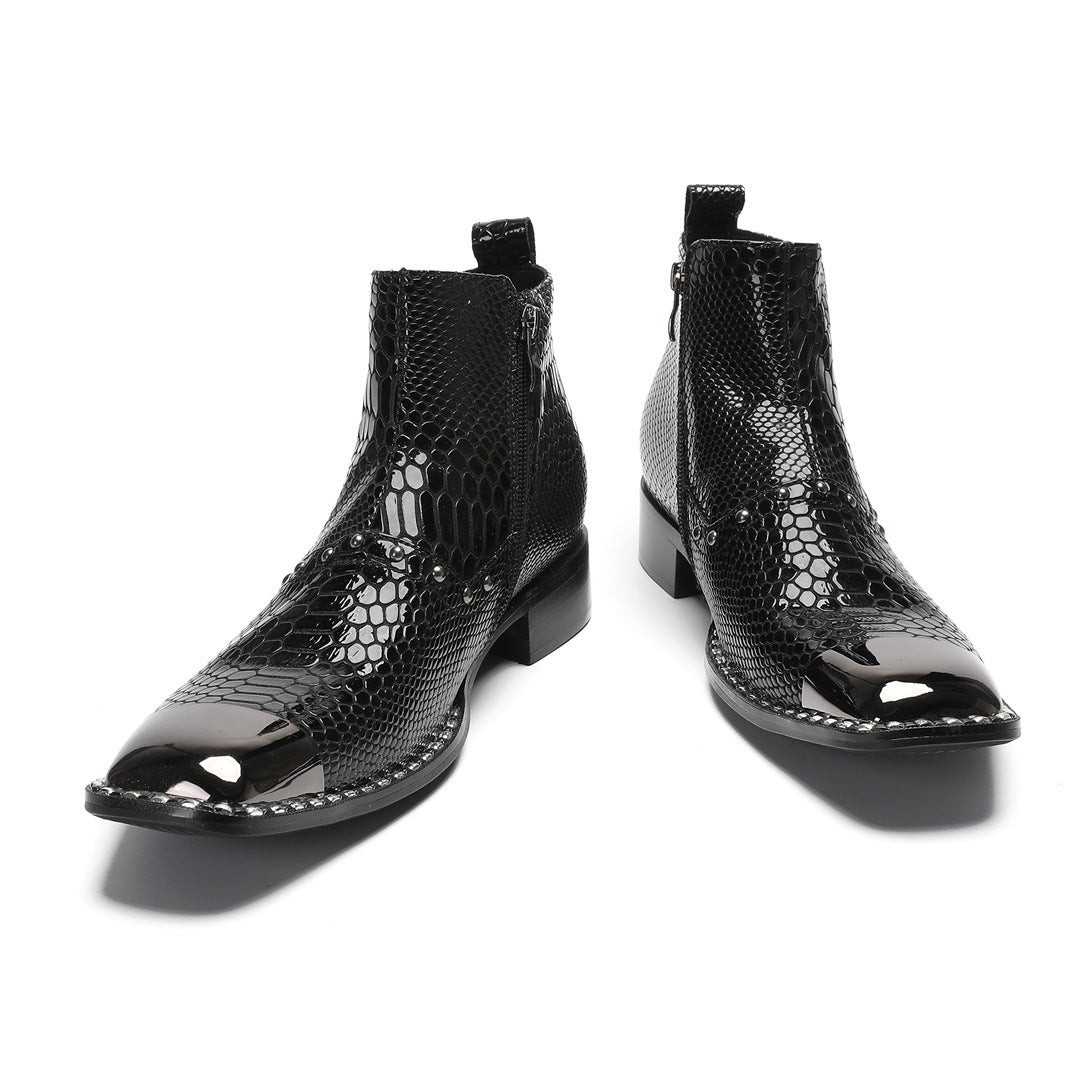 2024 autumn and winter men's boots custom-made small size men's shoes 36 37 large size Martin boots 46 47 48 cowhide Roman leather boots