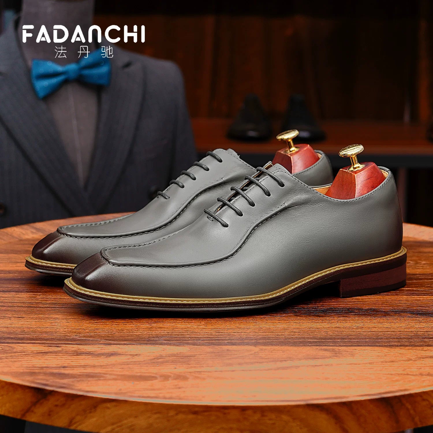 Men's White Genuine Leather Oxford Shoes, Business, Formal