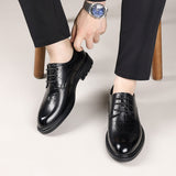 Men's leather shoes 2026 new collection: premium full-grain leather dress shoes for men - business b