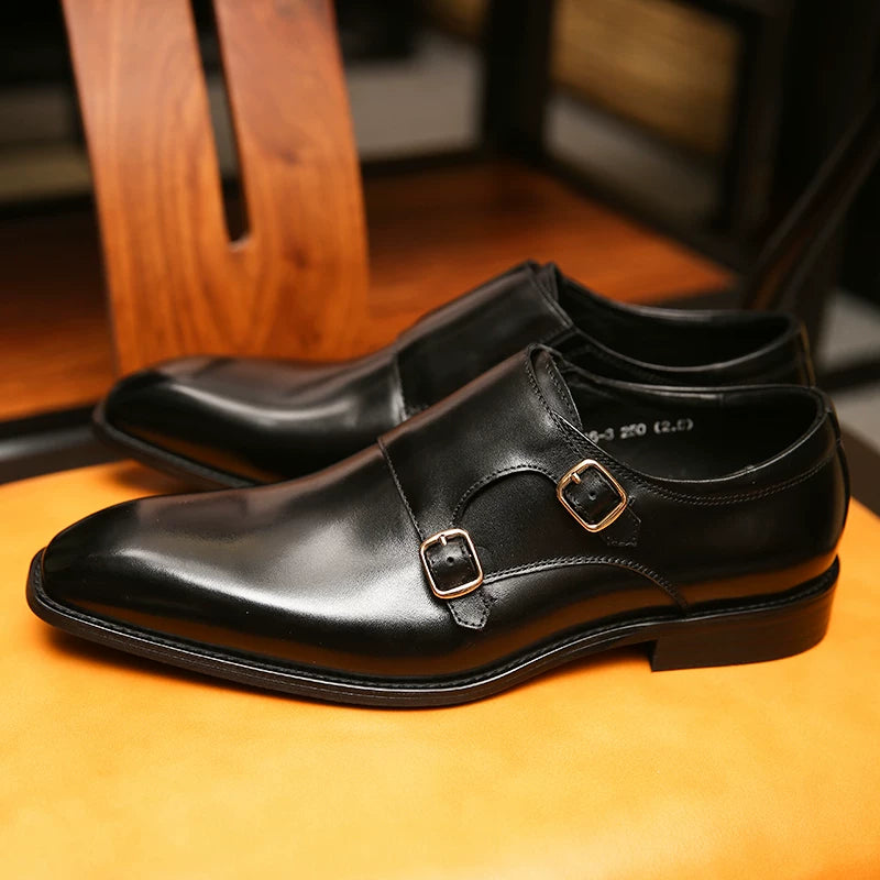 Men's Genuine Leather Formal Shoes, Handmade, British Style