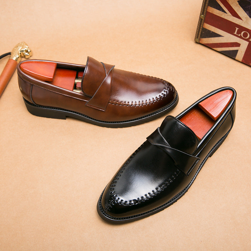 Fall and winter cross-border mencasualfashion leather shoes k-style wedding shoes british business f 9