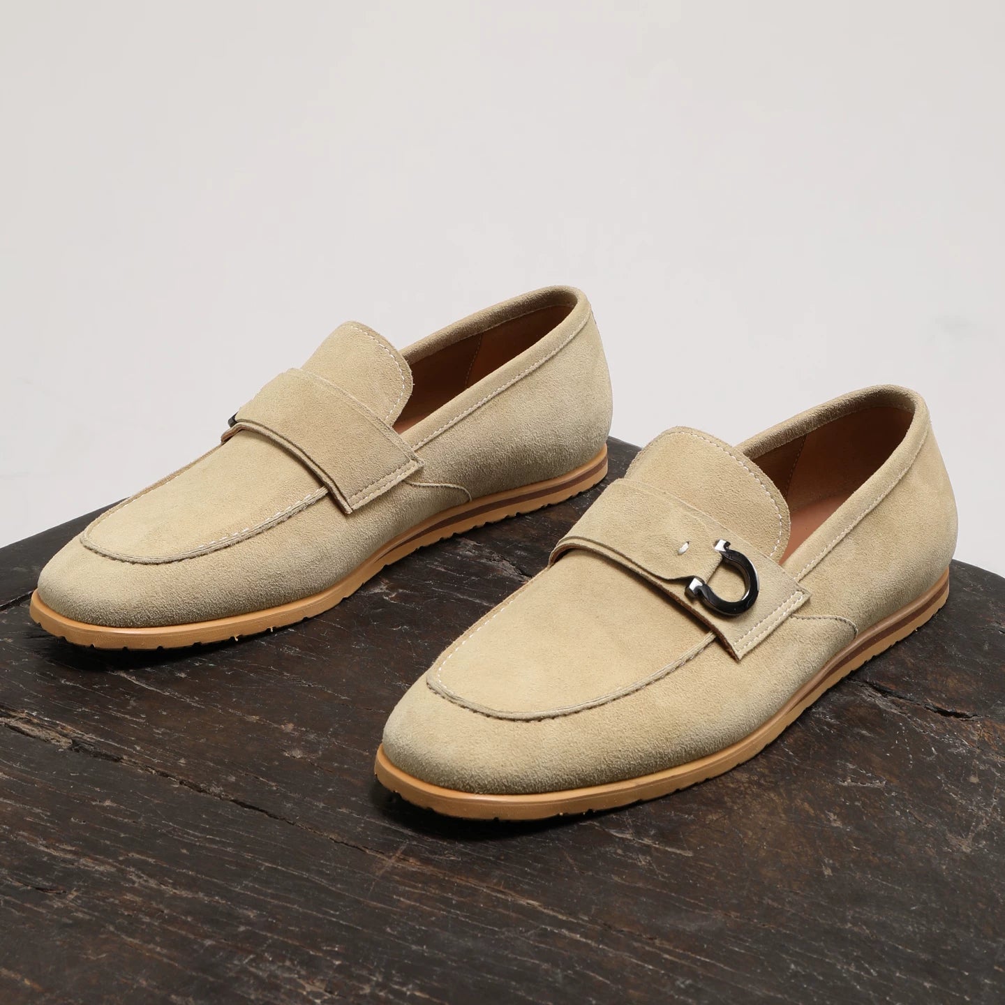 Men's Genuine Leather Loafers, Breathable, Slip-On