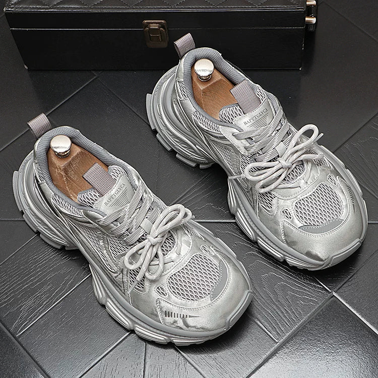 Men's 2026 New Height-Increasing Platform Breathable Retro Casual Dad Shoes