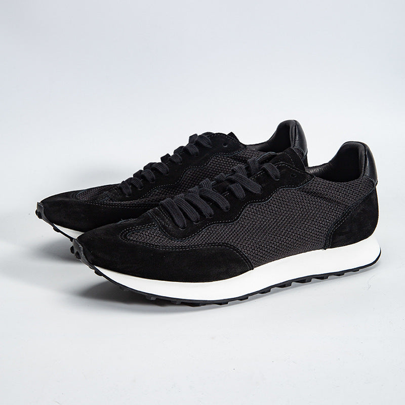 Gray feather argan shoes european station spring and summer new arrival soft breathable leather sports shoes handmade retrocasual board shoes