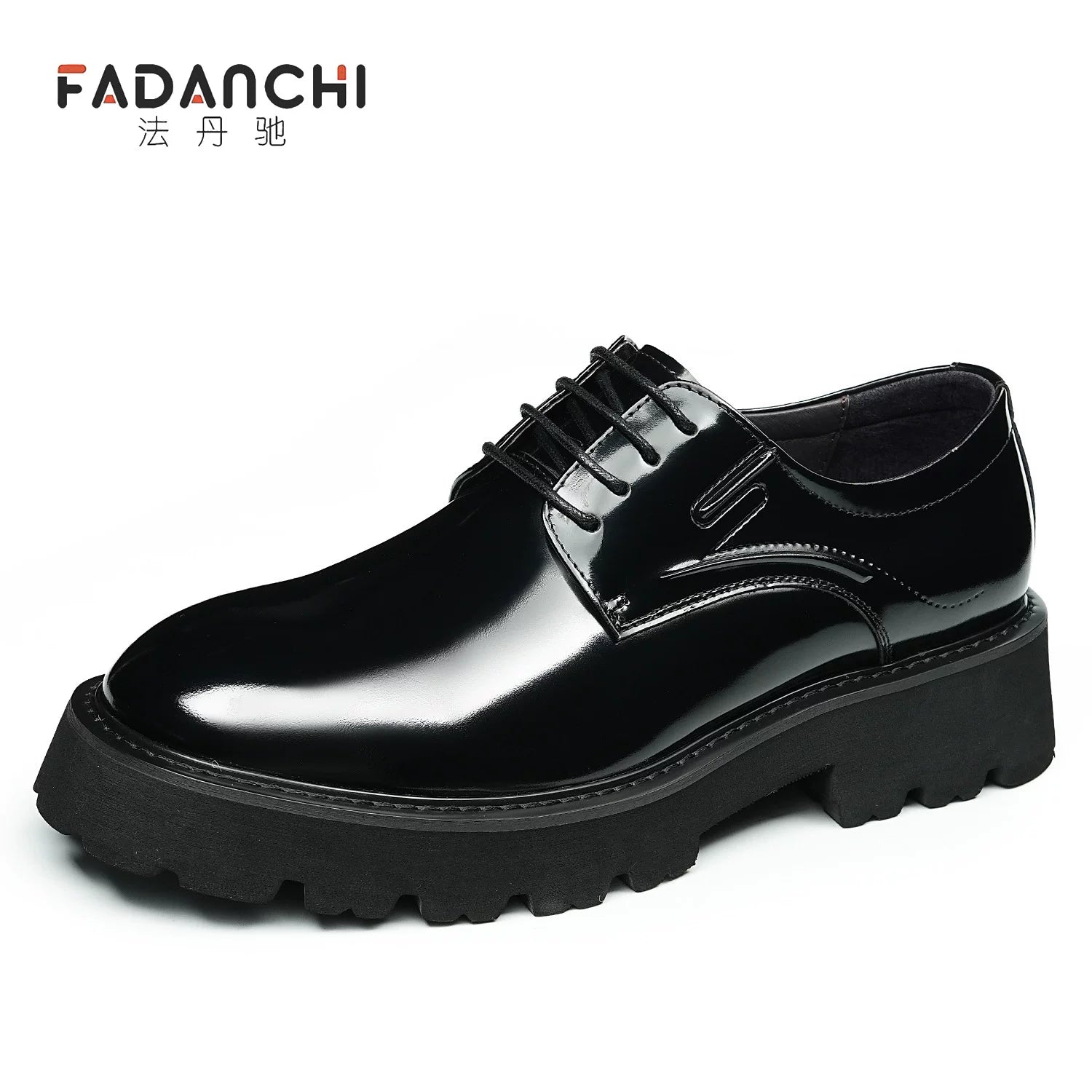 Men's Derby Shoes, Height Increasing, Thick Sole