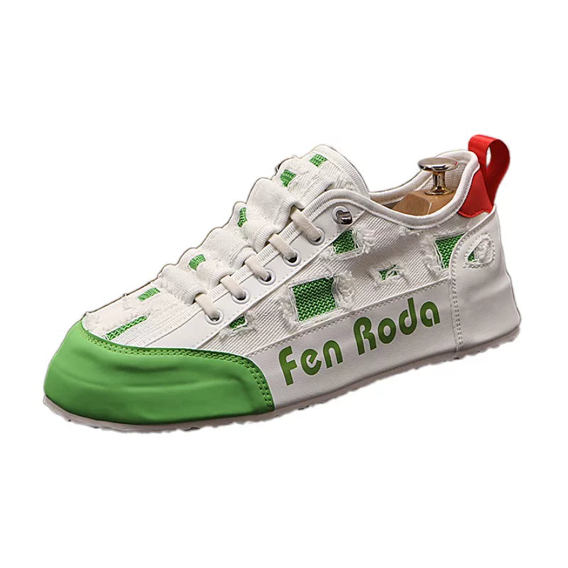 Men's Breathable Slip-On Color-Block Korean-Style Casual Shoes 2025 New