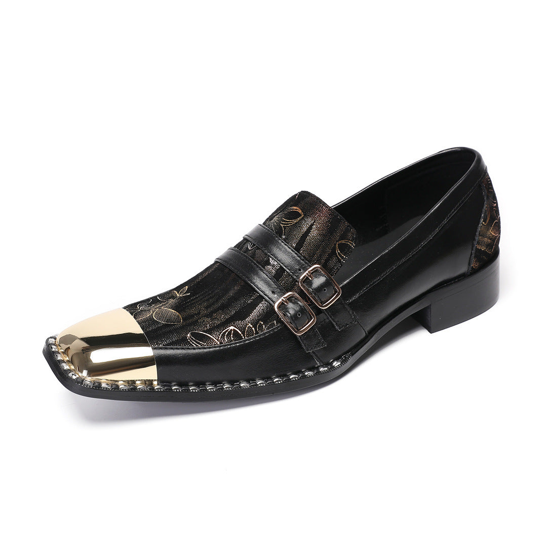New boys casual rivet shoes brand one-pedal rhinestone loafers spirit guy trend breathable men's board shoes