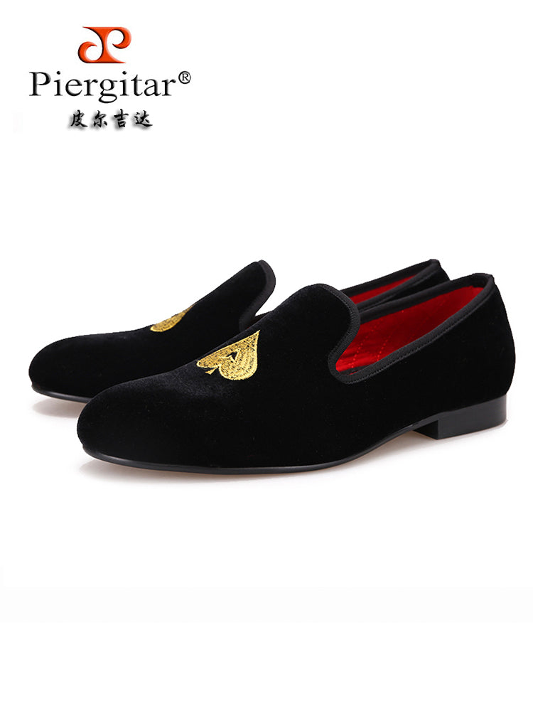 Autumn and winter new handmade loafers men's embroidered trendy fashion party banquet slip-on formal shoes