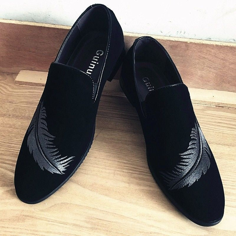 Spring/summer british canvas pointed-toe leather shoes - korean style breathable casual leather shoe 4