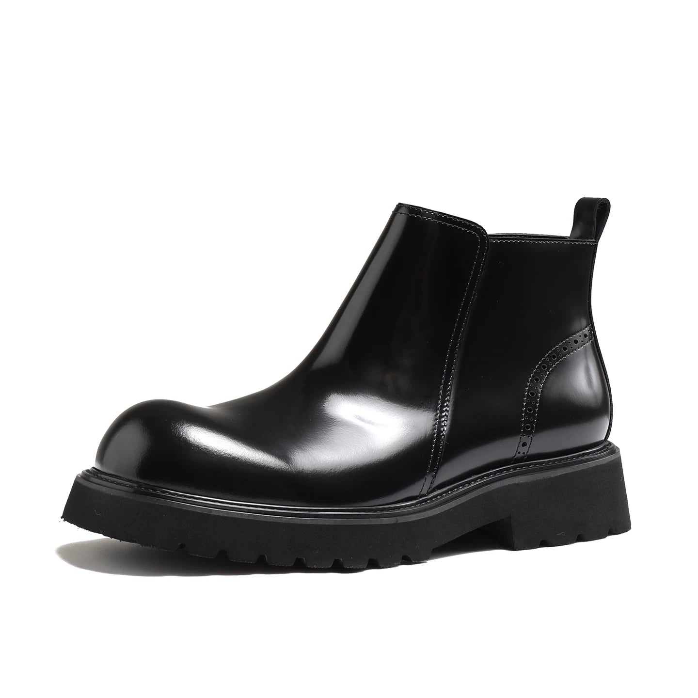 Men's Genuine Leather Martin Boots, Thick Sole, British Style