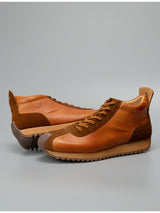 Sitao european station 2026 new arrivalretrocasual style easiest for matchtrendy shoesmen cowhide casual mid-top forrest gump shoes