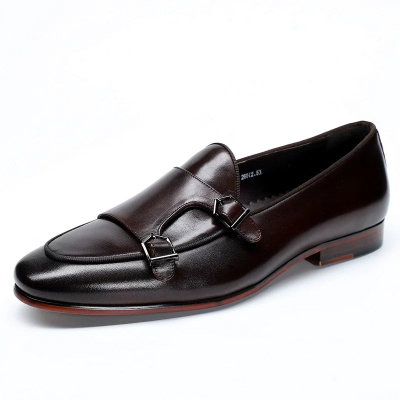 Men's Genuine Leather Loafers, Breathable, Round Toe