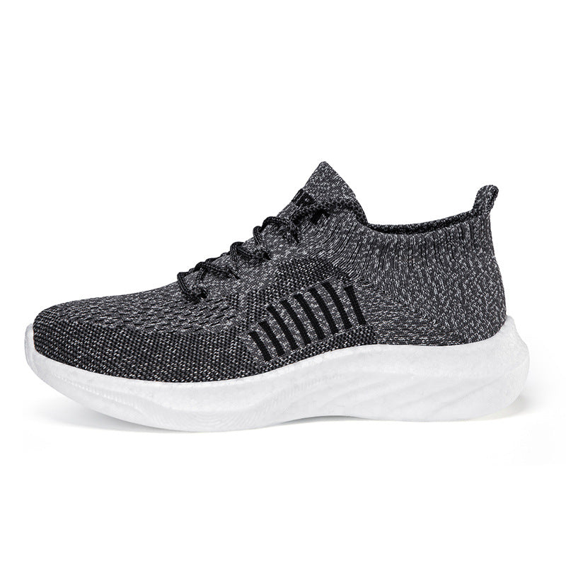 2026 spring new flyknit mesh breathable men's shoes wholesale soft sole comfortable lightweight casual shoes women's shoes