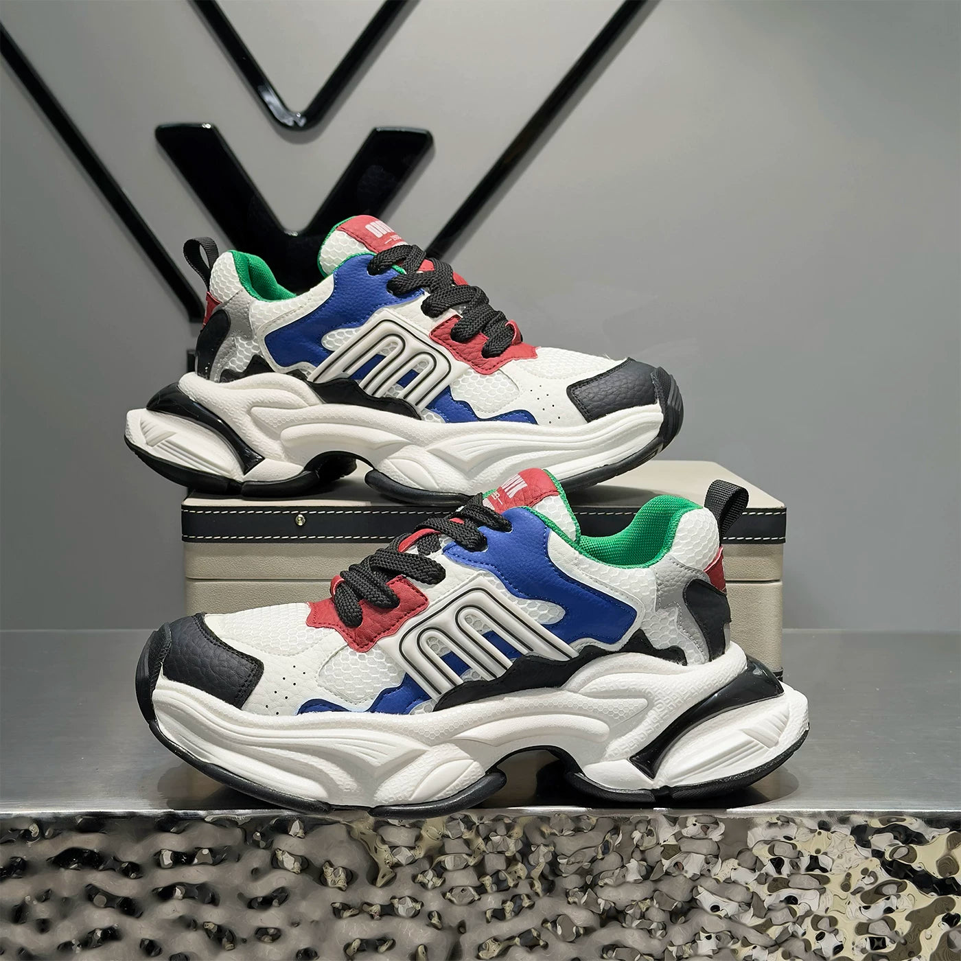 Men's Height-Increasing Platform Breathable Outdoor Trendy Chunky Dad Sneakers Summer New