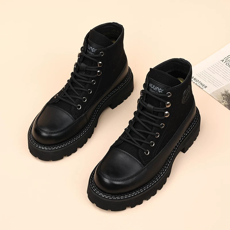 Men's Martin Boots, Height Increasing, Thick Sole