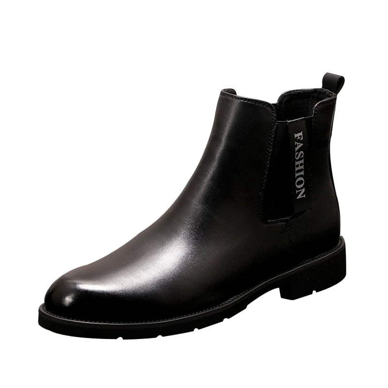 Men's British-Style Fleece-Lined Warm Trendy Martin Boots Winter