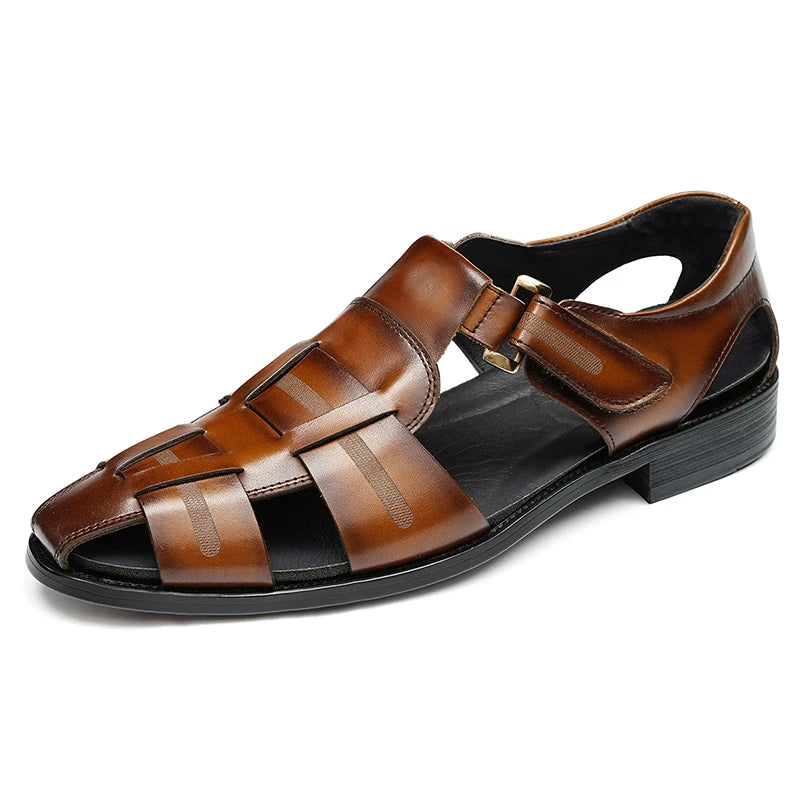 Men's Genuine Leather Sandals, Breathable