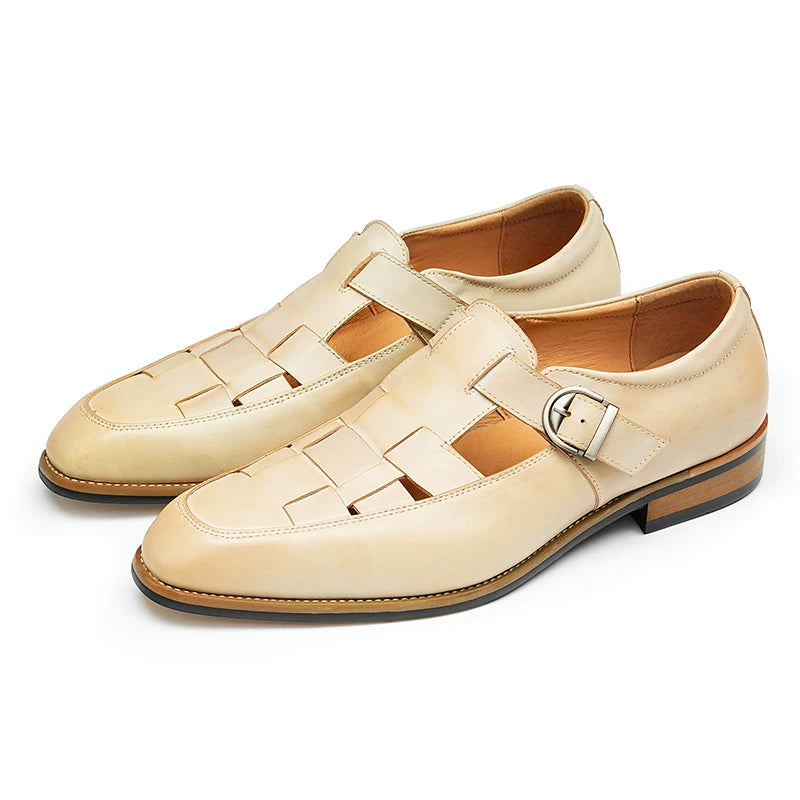 Men's Genuine Leather Sandals, Breathable