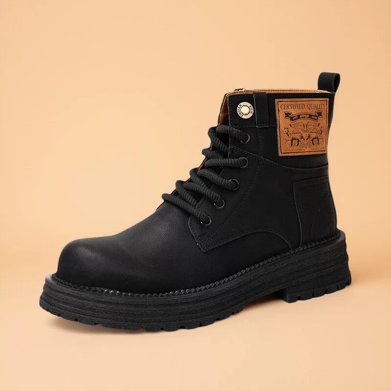 Men's Martin Boots, Height Increasing, Thick Sole