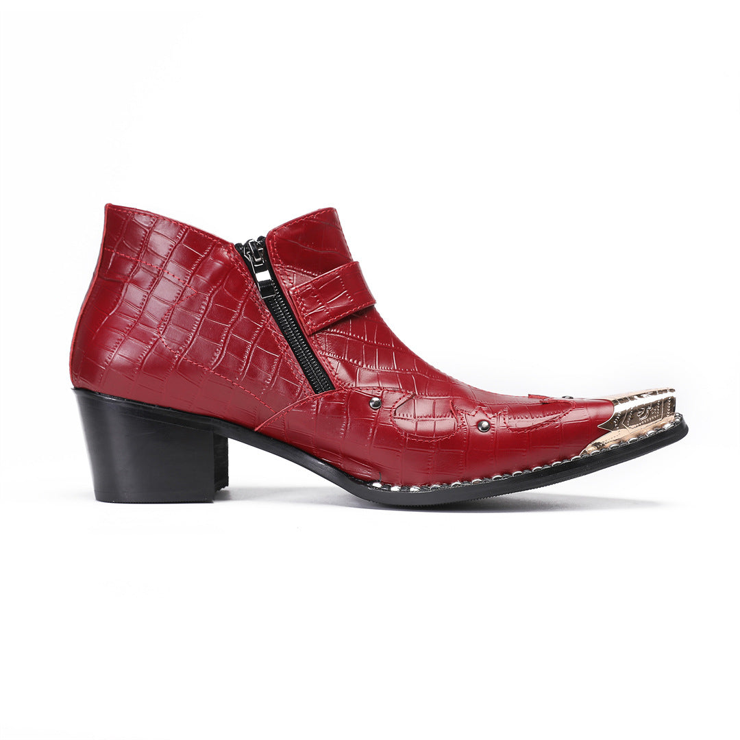 Men's Red Leather Shoes – Business, Wedding