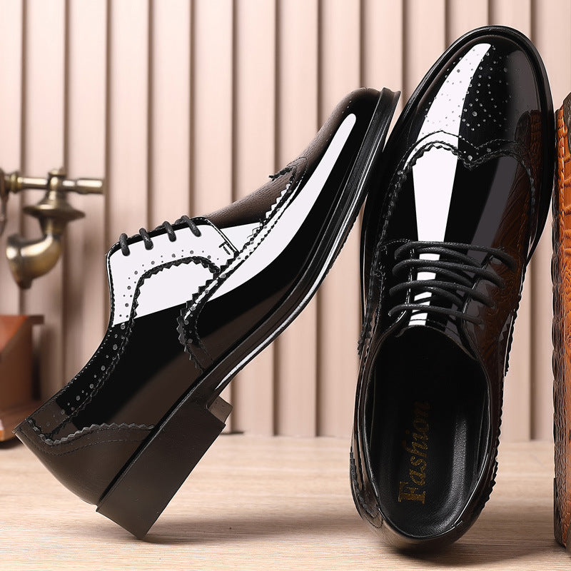 Spring autumnew arrival men's shoes business formal wear trendy pointed toe small leather shoes mene 5