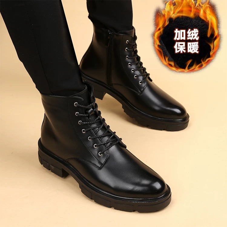 Men's Martin Boots, Height Increasing, Thick Sole
