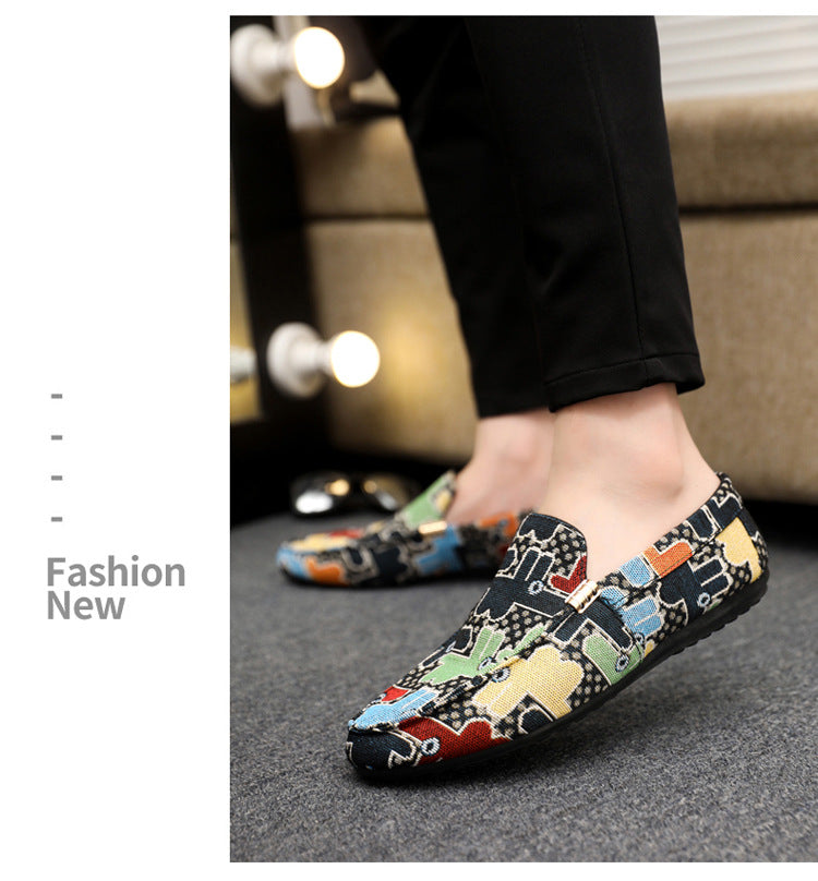 Spring/summer casual sneakers, trendy loafers, men's slip-ons, moccasins, one-step shoes, men's foot 16