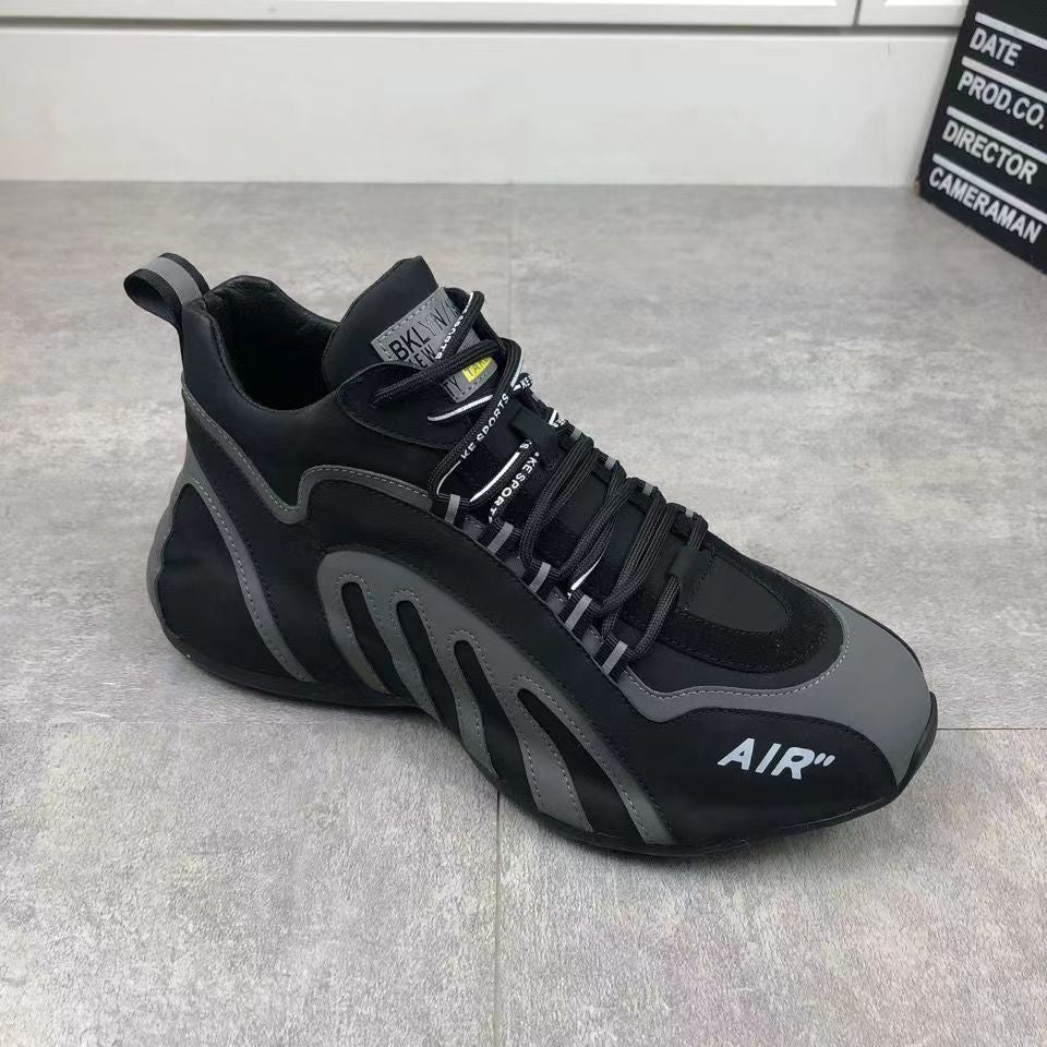 Men's shoes 2026 cross-border high-top sneakers, men's fashion casual shoes, versatile breathable comfortable men's dad shoes