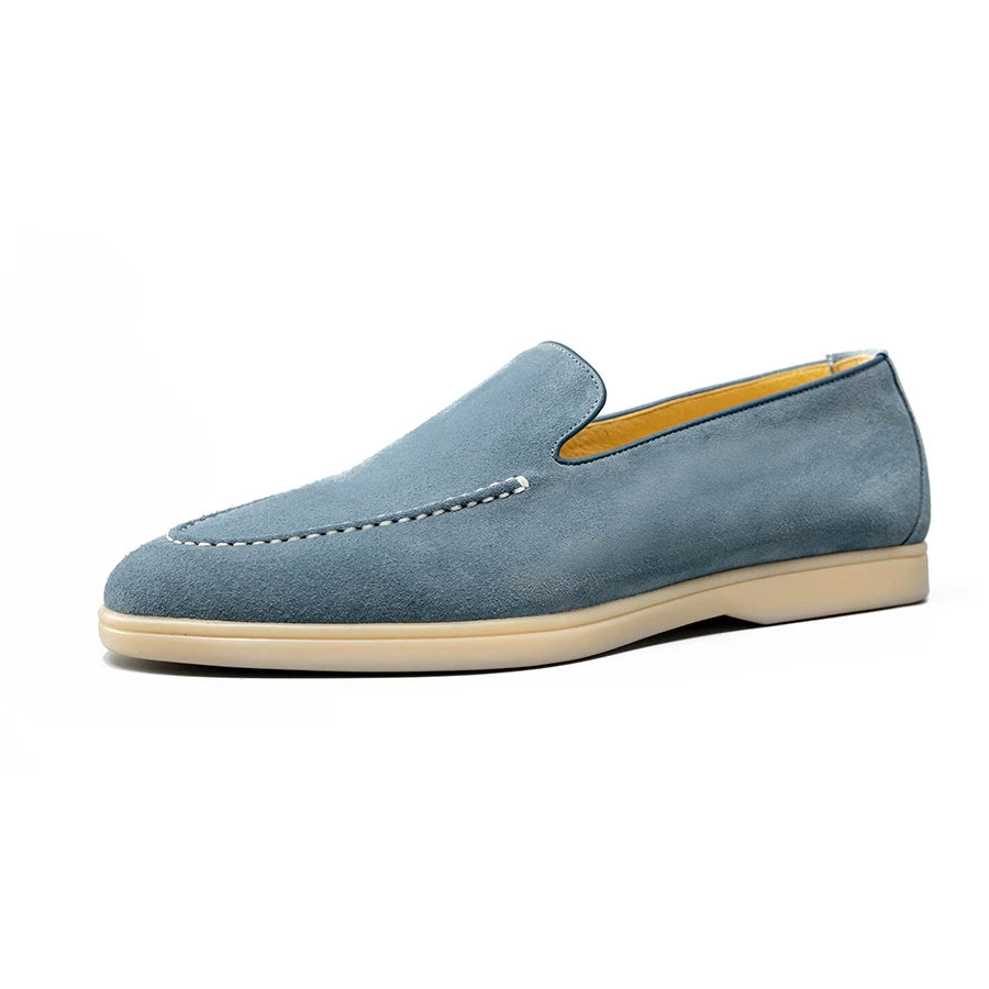 Men's Genuine Leather Loafers, Breathable, Slip-On