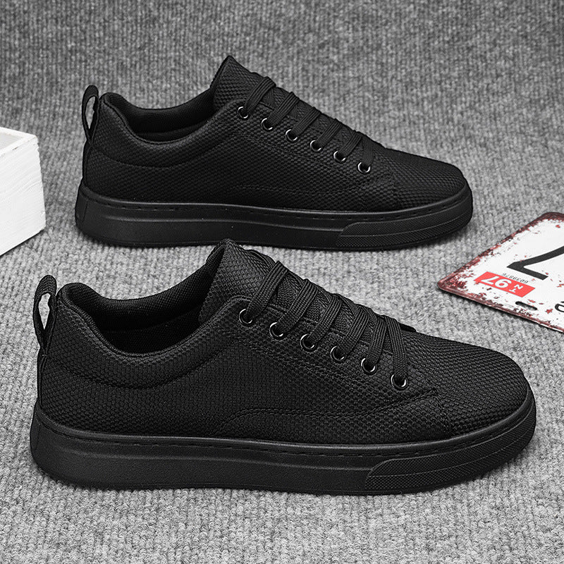 2026 spring new breathable men's canvas shoes trendy sneakers youth skate shoes korean style fashion casual single shoes