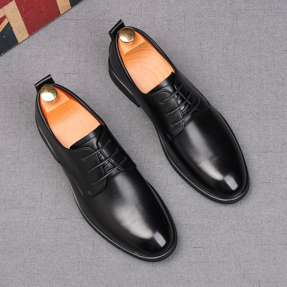 Men's Derby Shoes, Height Increasing, Lace-Up