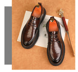 Men's british style versatile formal leather shoes - comfortable wedding groom shoes