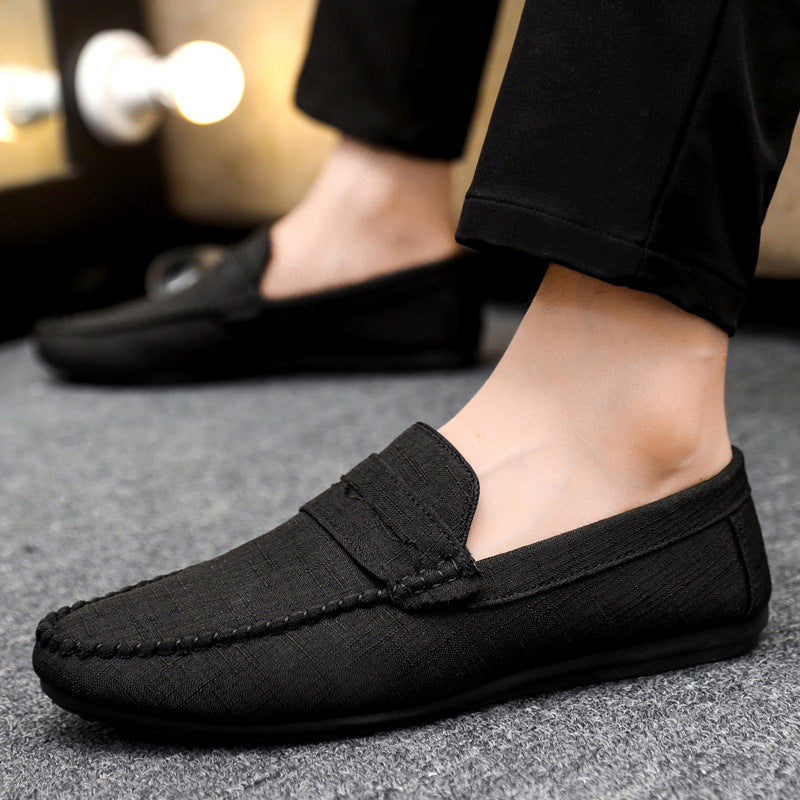 Spring/summer casual sneakers, trendy loafers, men's slip-ons, moccasins, one-step shoes, men's foot 1
