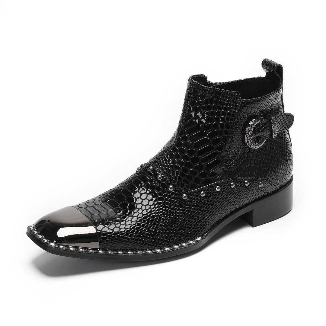 2024 autumn and winter men's boots custom-made small size men's shoes 36 37 large size Martin boots 46 47 48 cowhide Roman leather boots