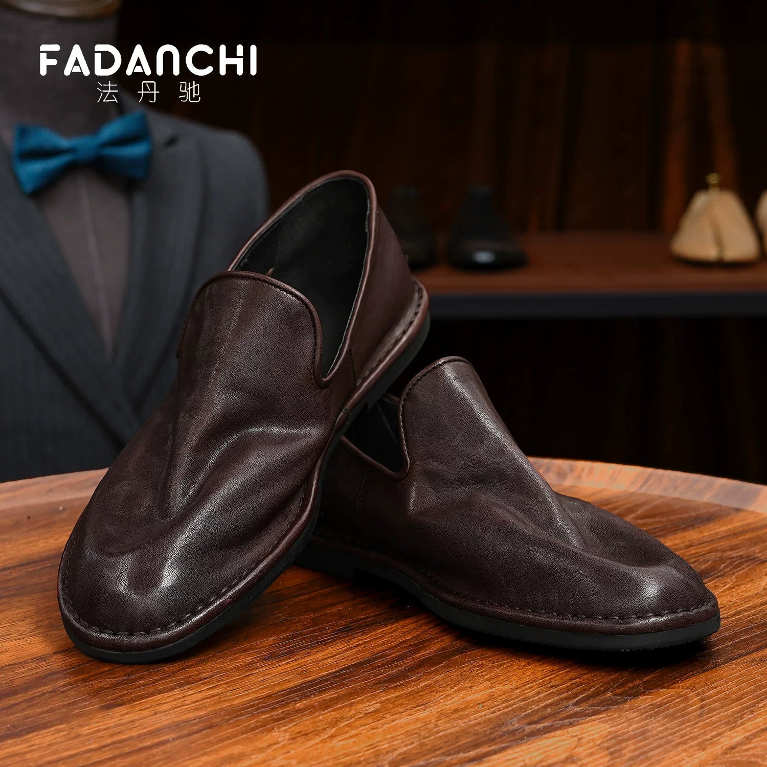 Men's Genuine Leather Loafers, Breathable, Slip-On