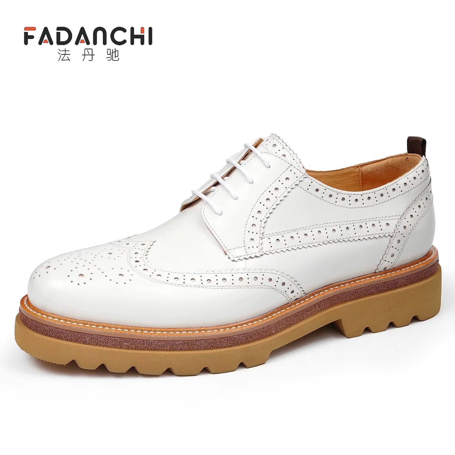 Men's Genuine Leather Derby Shoes, Height Increasing, Thick Sole