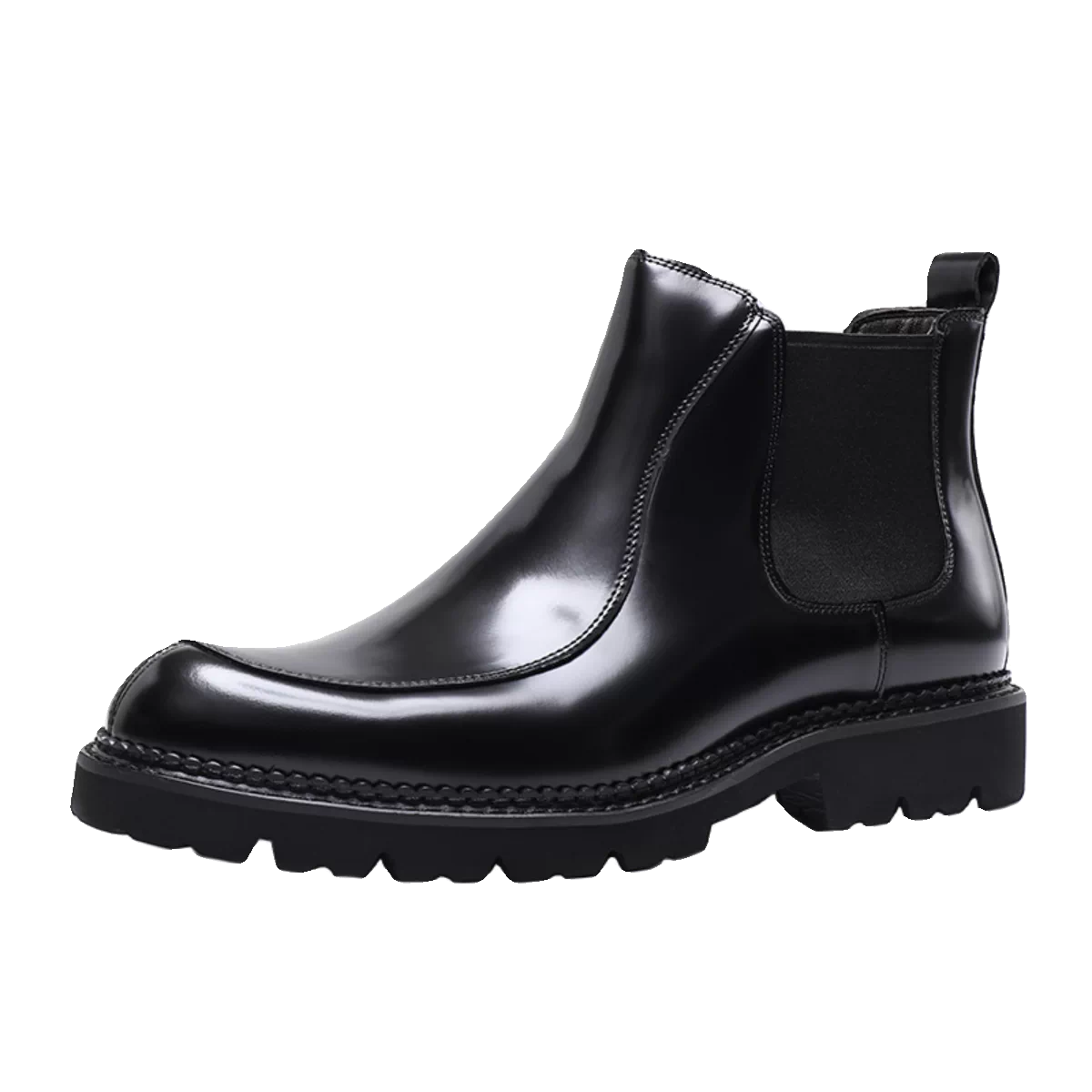 Men's Genuine Leather Chelsea Boots, Thick Sole, British Style