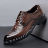 Men's leather shoes 2026 new collection: premium full-grain leather dress shoes for men - business b