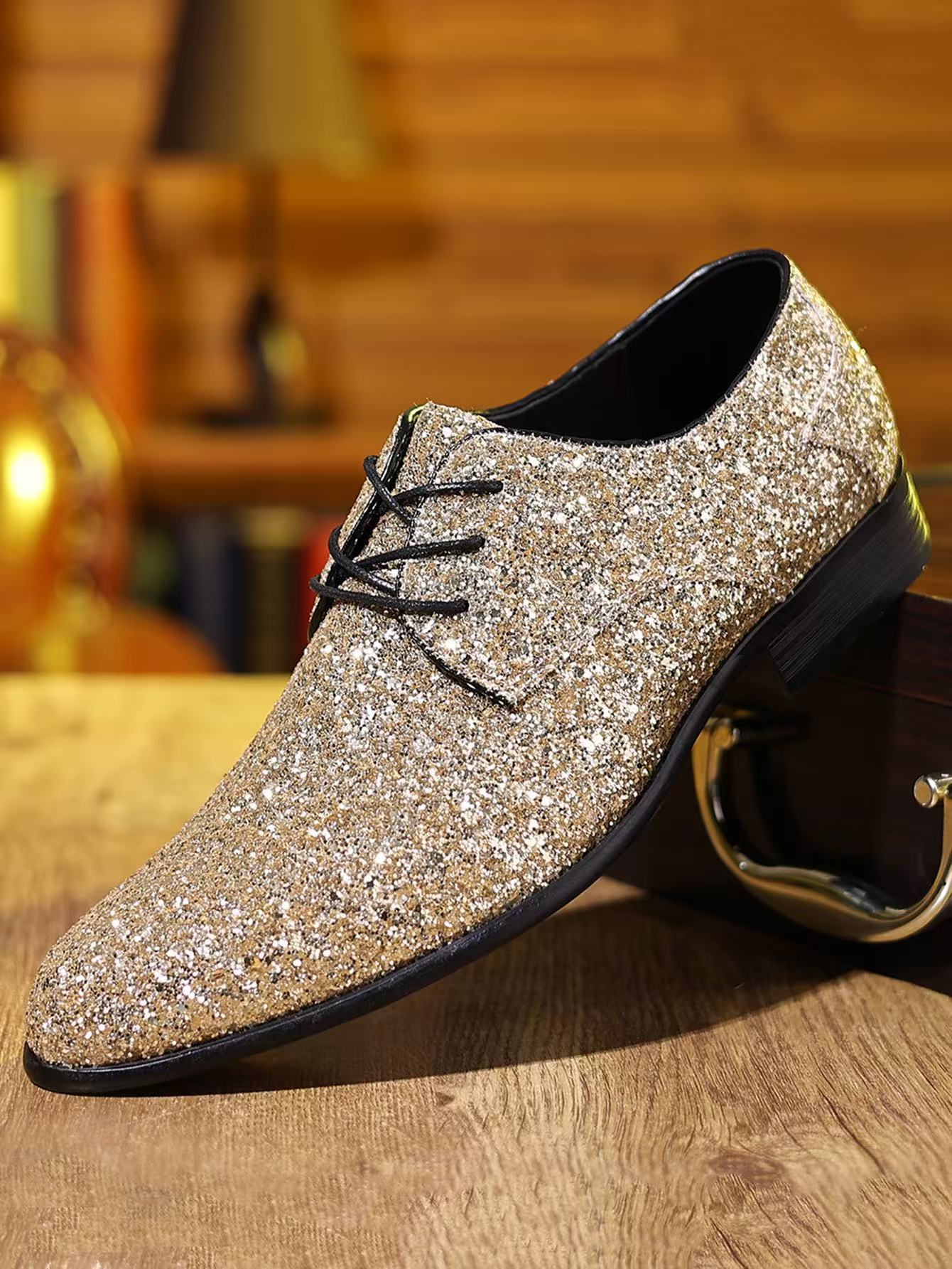 british style pointed leather shoes business casual shoes cross-border plus size