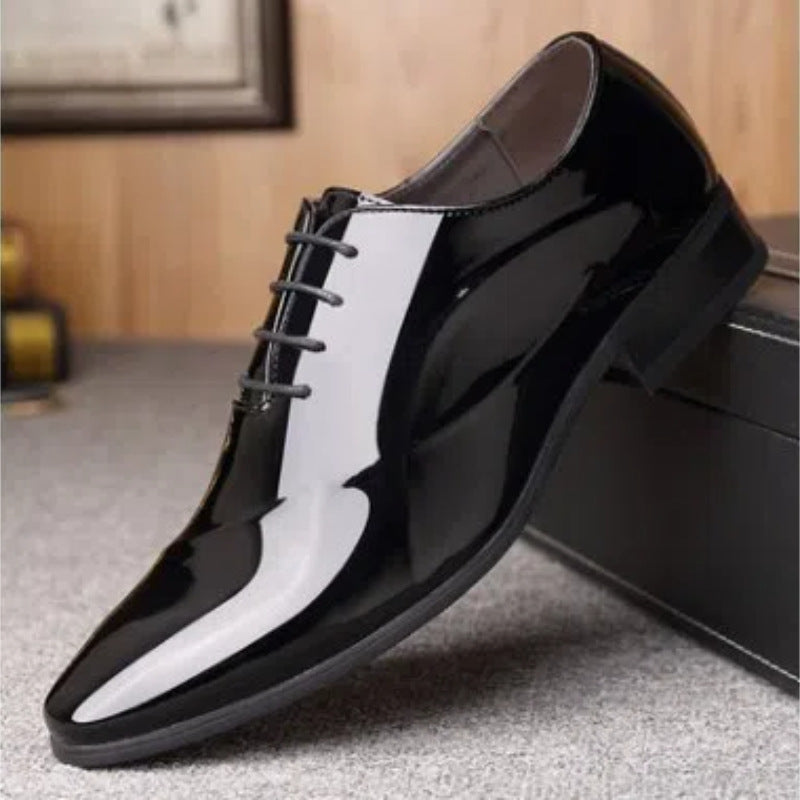 Men's new formal business leather shoes, casual korean style trendy british pointed toe breathable