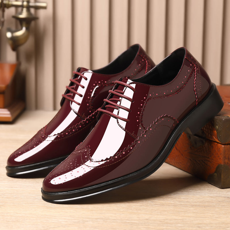 Spring autumnew arrival men's shoes business formal wear trendy pointed toe small leather shoes mene