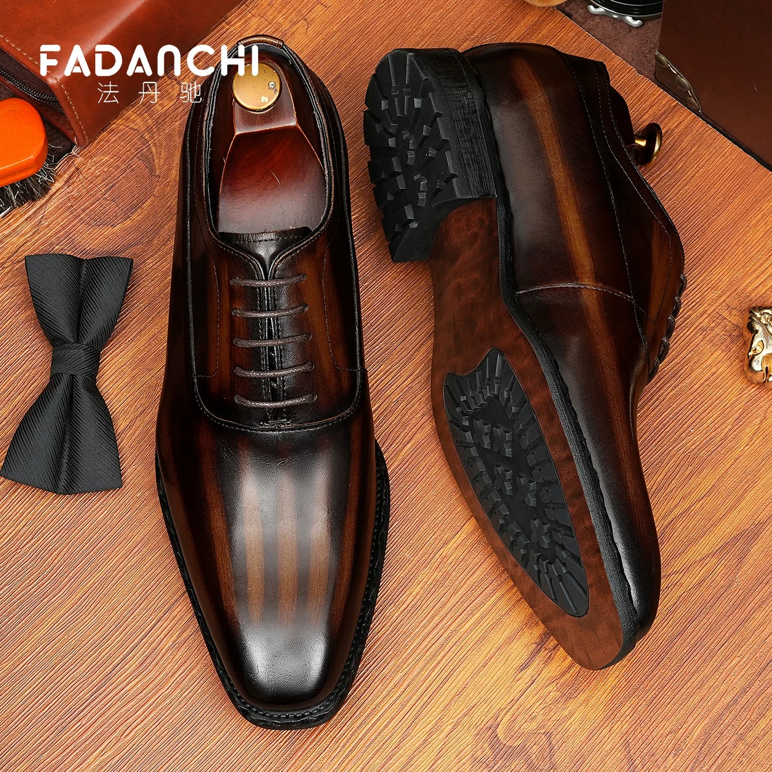 Men's Genuine Leather Leather Shoes, Height Increasing, Business