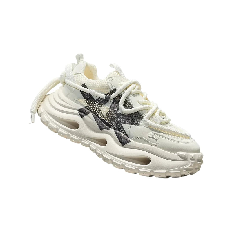 Men's Height-Increasing Platform Breathable Mesh Chunky Dad Sneakers 2026 Summer New