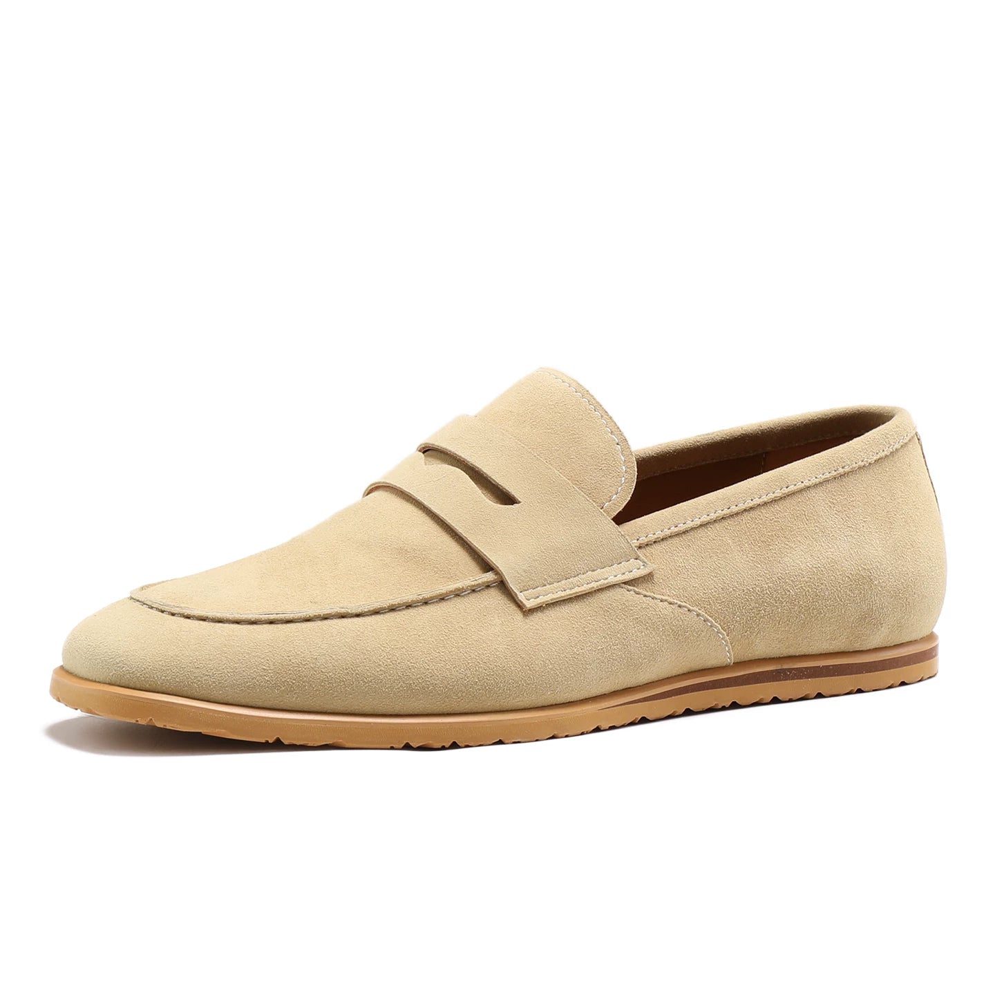 Men's Genuine Leather Loafers, Breathable, Slip-On
