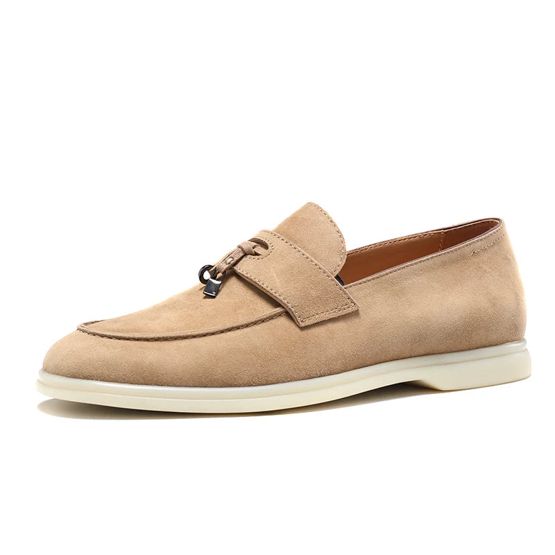 Men's Genuine Leather Loafers, Breathable, Slip-On