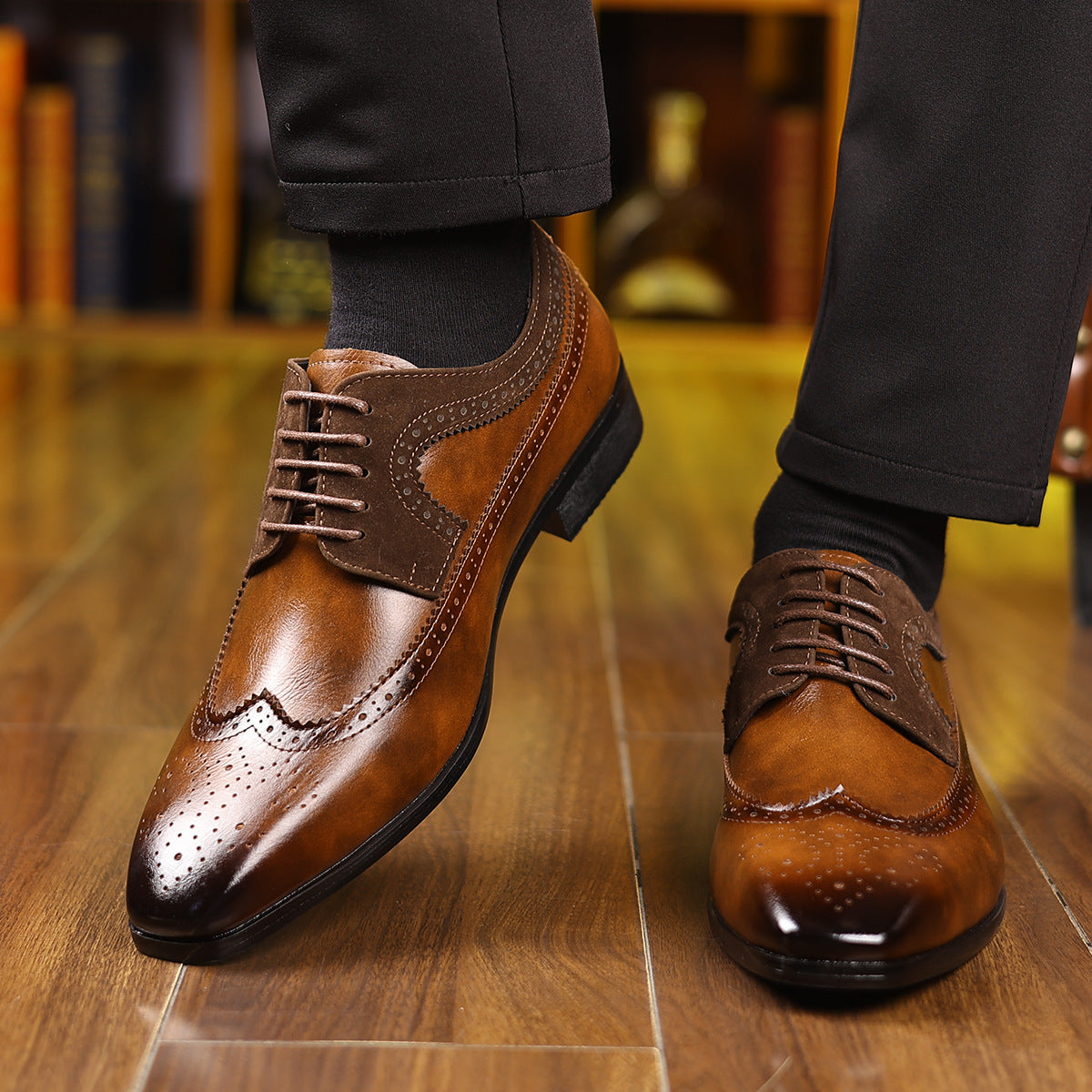 Factory direct, cross-border exclusive: plus size (us 9-13) men's retro formal dress shoes - busines 9