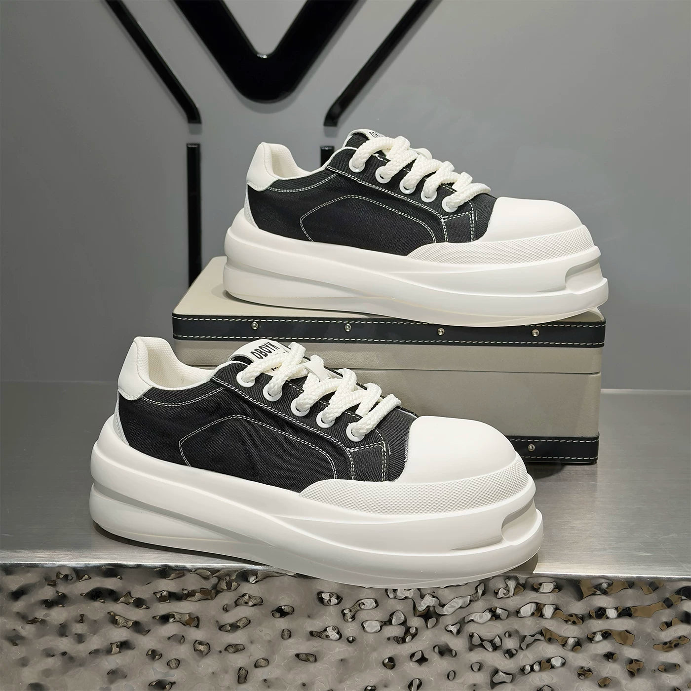Men's Height-Increasing Platform Big-Toe Canvas Shoes Summer New