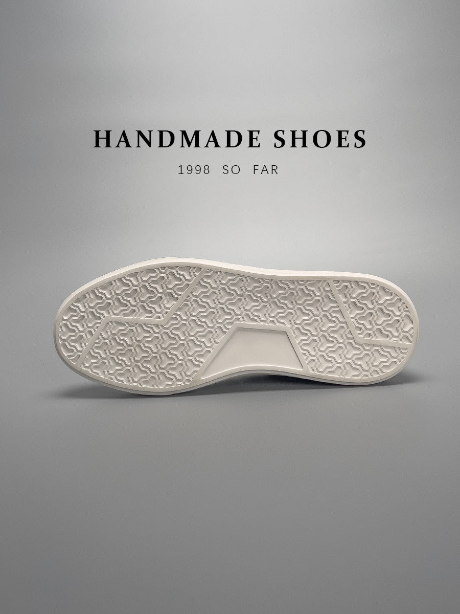 European station guangzhou handmade skate shoes men's new casual shoes chunky sole lightweight breathable versatile high-end white sneakers men's footwear